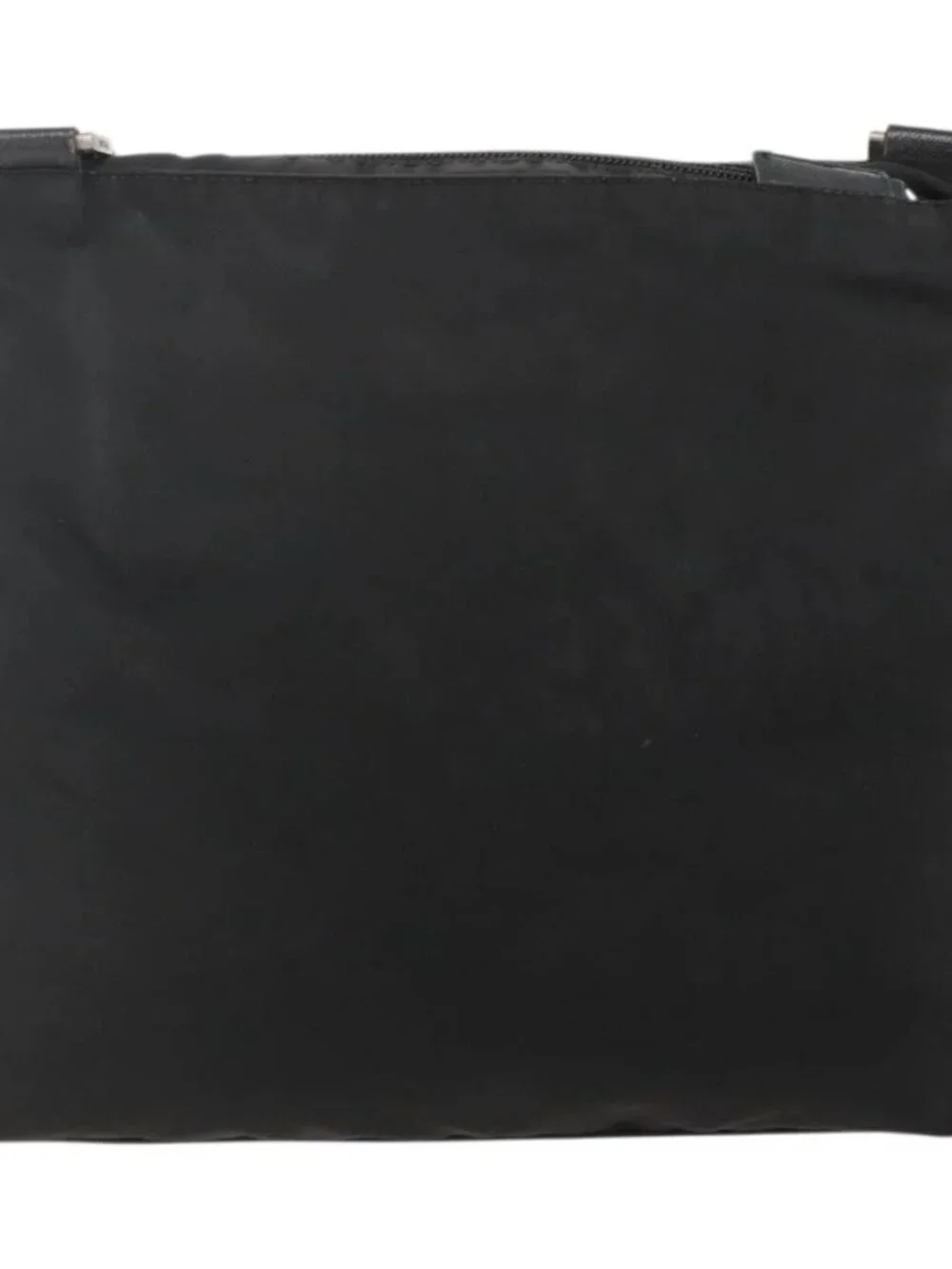 PRADA Shoulder Bag Nylon Black Silver Auth 175343
